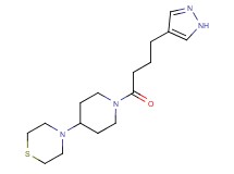 4-{1-[4-(1H-pyrazol-4-yl)butanoyl]piperidin-4-yl}thiomorpholine