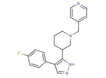 4-({3-[4-(4-fluorophenyl)-1H-pyrazol-5-yl]piperidin-1-yl}methyl)pyridine