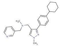 1-[3-(4-cyclohexylphenyl)-1-methyl-1H-pyrazol-4-yl]-N-methyl-N-(3-pyridinylmethyl)methanamine