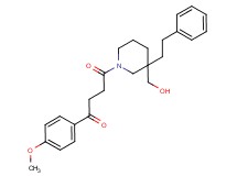 4-[3-(hydroxymethyl)-3-(2-phenylethyl)-1-piperidinyl]-1-(4-methoxyphenyl)-4-oxo-1-butanone