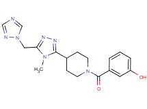 3-({4-[4-methyl-5-(1H-1,2,4-triazol-1-ylmethyl)-4H-1,2,4-triazol-3-yl]piperidin-1-yl}carbonyl)phenol