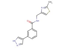 N-[(2-methyl-1,3-thiazol-4-yl)methyl]-3-(1H-pyrazol-4-yl)benzamide