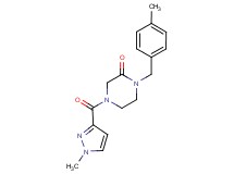 1-(4-methylbenzyl)-4-[(1-methyl-1H-pyrazol-3-yl)carbonyl]-2-piperazinone