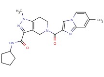 N-cyclopentyl-1-methyl-5-[(7-methylimidazo[1,2-a]pyridin-2-yl)carbonyl]-4,5,6,7-tetrahydro-1H-pyrazolo[4,3-c]pyridine-3-carboxamide