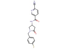 6-cyano-N-[1-(4-fluorobenzyl)-5-oxopyrrolidin-3-yl]nicotinamide