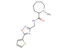 1-methyl-N-{[5-(2-thienyl)-1,2,4-oxadiazol-3-yl]methyl}-2-azepanecarboxamide