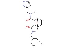 (3aR*,6S*)-2-(2-ethylbutyl)-N-methyl-1-oxo-N-(1H-pyrazol-3-ylmethyl)-1,2,3,6,7,7a-hexahydro-3a,6-epoxyisoindole-7-carboxamide