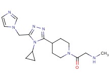 (2-{4-[4-cyclopropyl-5-(1H-imidazol-1-ylmethyl)-4H-1,2,4-triazol-3-yl]-1-piperidinyl}-2-oxoethyl)methylamine dihydrochloride