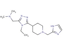 ({4-ethyl-5-[1-(1H-imidazol-2-ylmethyl)piperidin-4-yl]-4H-1,2,4-triazol-3-yl}methyl)dimethylamine