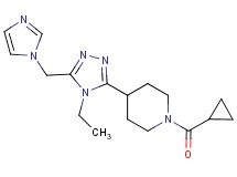 1-(cyclopropylcarbonyl)-4-[4-ethyl-5-(1H-imidazol-1-ylmethyl)-4H-1,2,4-triazol-3-yl]piperidine