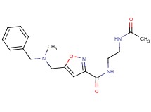 N-[2-(acetylamino)ethyl]-5-{[benzyl(methyl)amino]methyl}isoxazole-3-carboxamide