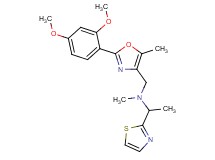 N-{[2-(2,4-dimethoxyphenyl)-5-methyl-1,3-oxazol-4-yl]methyl}-N-methyl-1-(1,3-thiazol-2-yl)ethanamine