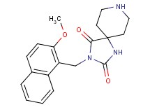 3-[(2-methoxy-1-naphthyl)methyl]-1,3,8-triazaspiro[4.5]decane-2,4-dione
