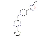 5-{[4-(5-methyl-1,2,4-oxadiazol-3-yl)piperidin-1-yl]methyl}-2-(2-thienyl)pyrimidine