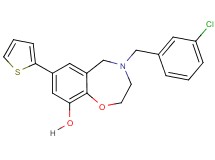 4-(3-chlorobenzyl)-7-(2-thienyl)-2,3,4,5-tetrahydro-1,4-benzoxazepin-9-ol