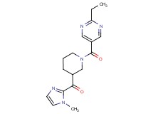 {1-[(2-ethyl-5-pyrimidinyl)carbonyl]-3-piperidinyl}(1-methyl-1H-imidazol-2-yl)methanone
