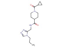 1-(cyclopropylcarbonyl)-N-[(4-propyl-4H-1,2,4-triazol-3-yl)methyl]-4-piperidinecarboxamide