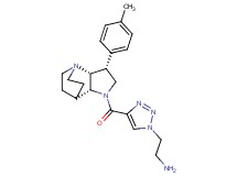 [2-(4-{[rel-(2R,3R,6R)-3-(4-methylphenyl)-1,5-diazatricyclo[5.2.2.0~2,6~]undec-5-yl]carbonyl}-1H-1,2,3-triazol-1-yl)ethyl]amine dihydrochloride