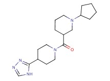 1-cyclopentyl-3-{[4-(4H-1,2,4-triazol-3-yl)-1-piperidinyl]carbonyl}piperidine