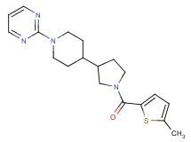 2-(4-{1-[(5-methyl-2-thienyl)carbonyl]-3-pyrrolidinyl}-1-piperidinyl)pyrimidine