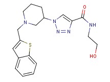 1-[1-(1-benzothien-2-ylmethyl)-3-piperidinyl]-N-(2-hydroxyethyl)-1H-1,2,3-triazole-4-carboxamide