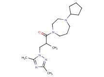 1-cyclopentyl-4-[3-(3,5-dimethyl-1H-1,2,4-triazol-1-yl)-2-methylpropanoyl]-1,4-diazepane