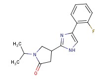 4-[4-(2-fluorophenyl)-1H-imidazol-2-yl]-1-isopropyl-2-pyrrolidinone trifluoroacetate