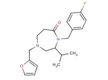 4-(4-fluorobenzyl)-1-(2-furylmethyl)-3-isopropyl-1,4-diazepan-5-one