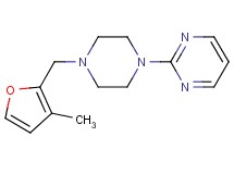 2-{4-[(3-methyl-2-furyl)methyl]-1-piperazinyl}pyrimidine bis(trifluoroacetate)