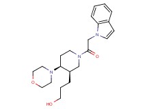 3-[(3R*,4S*)-1-(1H-indol-1-ylacetyl)-4-morpholin-4-ylpiperidin-3-yl]propan-1-ol