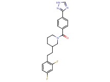 3-[2-(2,4-difluorophenyl)ethyl]-1-[4-(1H-1,2,4-triazol-3-yl)benzoyl]piperidine