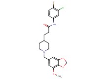 N-(3-chloro-4-fluorophenyl)-3-{1-[(7-methoxy-1,3-benzodioxol-5-yl)methyl]-4-piperidinyl}propanamide