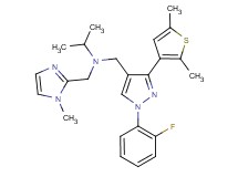 N-{[3-(2,5-dimethyl-3-thienyl)-1-(2-fluorophenyl)-1H-pyrazol-4-yl]methyl}-N-[(1-methyl-1H-imidazol-2-yl)methyl]-2-propanamine