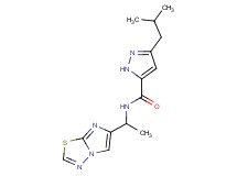 N-(1-imidazo[2,1-b][1,3,4]thiadiazol-6-ylethyl)-3-isobutyl-1H-pyrazole-5-carboxamide