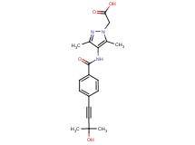 (4-{[4-(3-hydroxy-3-methylbut-1-yn-1-yl)benzoyl]amino}-3,5-dimethyl-1H-pyrazol-1-yl)acetic acid