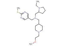 1-(1-ethyl-2-pyrrolidinyl)-N-{[1-(2-methoxyethyl)-4-piperidinyl]methyl}-N-{[2-(methylthio)-5-pyrimidinyl]methyl}methanamine
