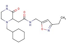 2-[1-(cyclohexylmethyl)-3-oxo-2-piperazinyl]-N-[(3-ethyl-5-isoxazolyl)methyl]acetamide