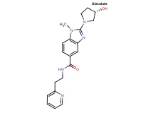 2-[(3S)-3-hydroxy-1-pyrrolidinyl]-1-methyl-N-[2-(2-pyridinyl)ethyl]-1H-benzimidazole-5-carboxamide