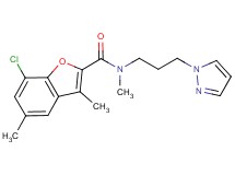 7-chloro-N,3,5-trimethyl-N-[3-(1H-pyrazol-1-yl)propyl]-1-benzofuran-2-carboxamide