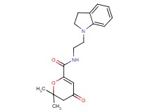 N-[2-(2,3-dihydro-1H-indol-1-yl)ethyl]-2,2-dimethyl-4-oxo-3,4-dihydro-2H-pyran-6-carboxamide