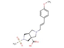 (3aR*,6aR*)-2-[(2E)-3-(4-methoxyphenyl)prop-2-en-1-yl]-5-(methylsulfonyl)hexahydropyrrolo[3,4-c]pyrrole-3a(1H)-carboxylic acid
