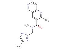 N,2-dimethyl-N-[(4-methyl-1H-imidazol-2-yl)methyl]-1,6-naphthyridine-3-carboxamide trifluoroacetate