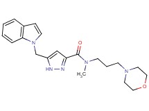5-(1H-indol-1-ylmethyl)-N-methyl-N-[3-(4-morpholinyl)propyl]-1H-pyrazole-3-carboxamide