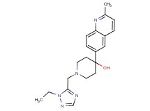 1-[(1-ethyl-1H-1,2,4-triazol-5-yl)methyl]-4-(2-methylquinolin-6-yl)piperidin-4-ol