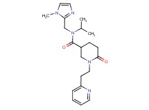 N-isopropyl-N-[(1-methyl-1H-imidazol-2-yl)methyl]-6-oxo-1-[2-(2-pyridinyl)ethyl]-3-piperidinecarboxamide