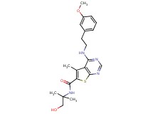 N-(2-hydroxy-1,1-dimethylethyl)-4-{[2-(3-methoxyphenyl)ethyl]amino}-5-methylthieno[2,3-d]pyrimidine-6-carboxamide