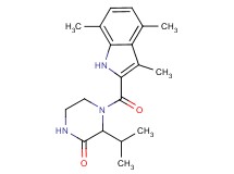 3-isopropyl-4-[(3,4,7-trimethyl-1H-indol-2-yl)carbonyl]-2-piperazinone