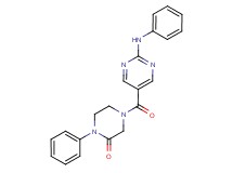 4-[(2-anilino-5-pyrimidinyl)carbonyl]-1-phenyl-2-piperazinone