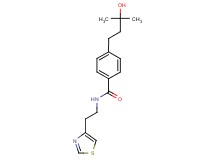4-(3-hydroxy-3-methylbutyl)-N-[2-(1,3-thiazol-4-yl)ethyl]benzamide
