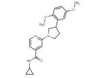 N-cyclopropyl-2-[3-(2,5-dimethoxyphenyl)-1-pyrrolidinyl]isonicotinamide